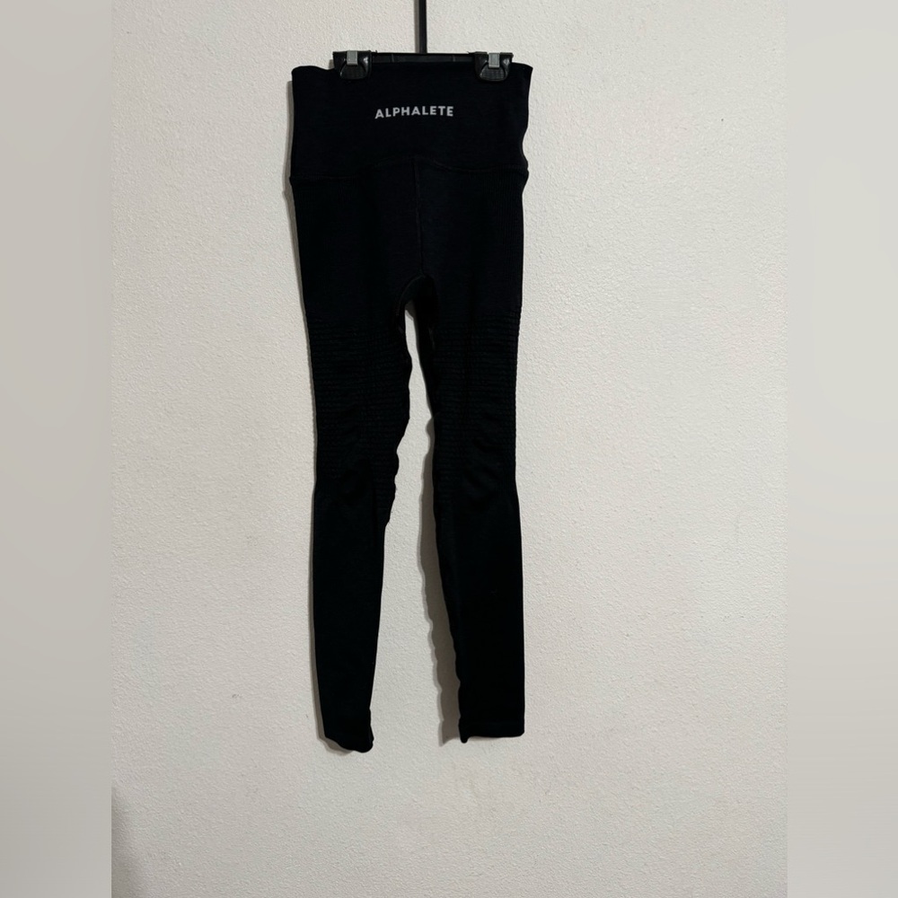 Alphalete Leggings Black Compression Womens Small - Picture 1 of 7